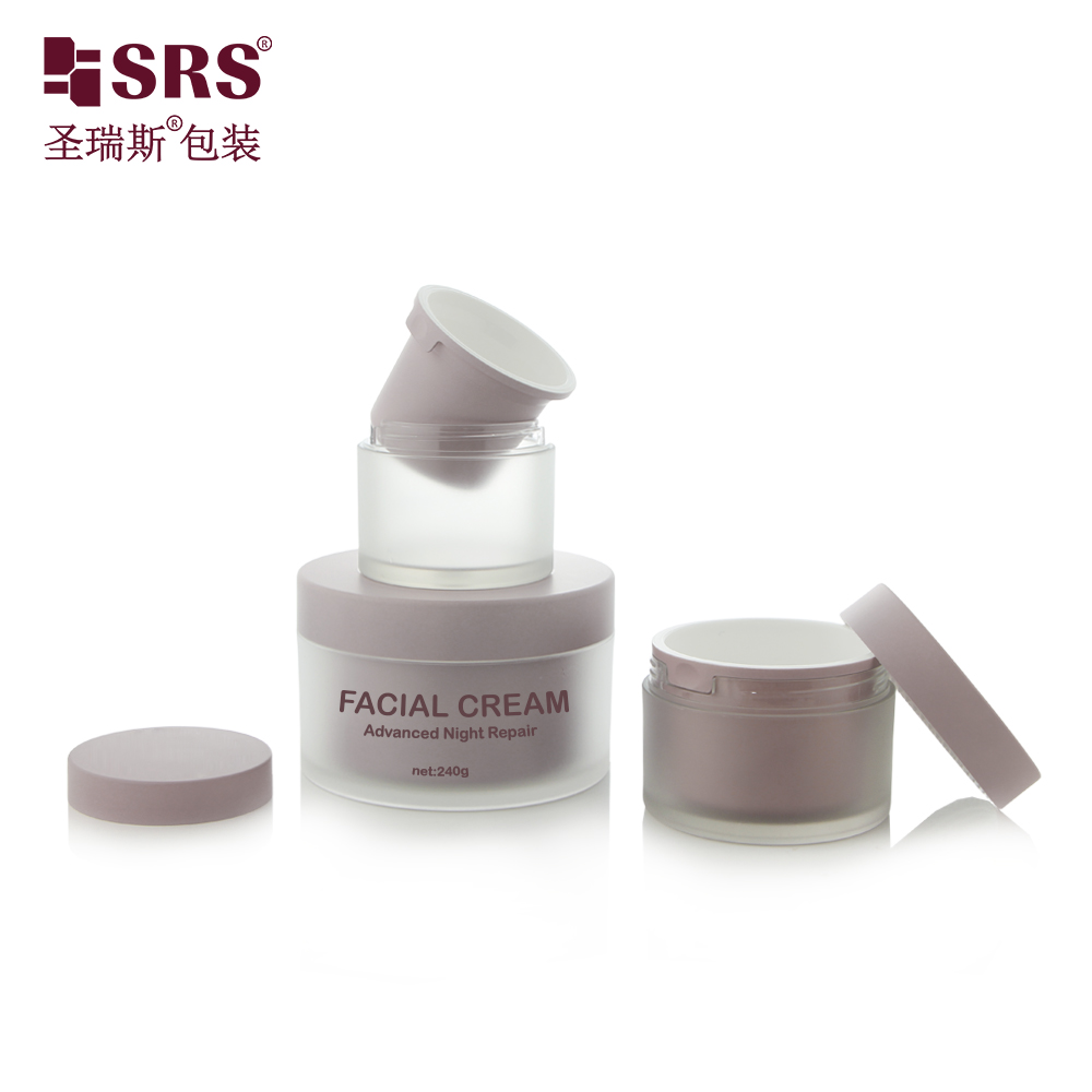 New Arrivals Pretty Purple Cosmetics Replaceable Jar 50g 100g 240g for Skincare Cream