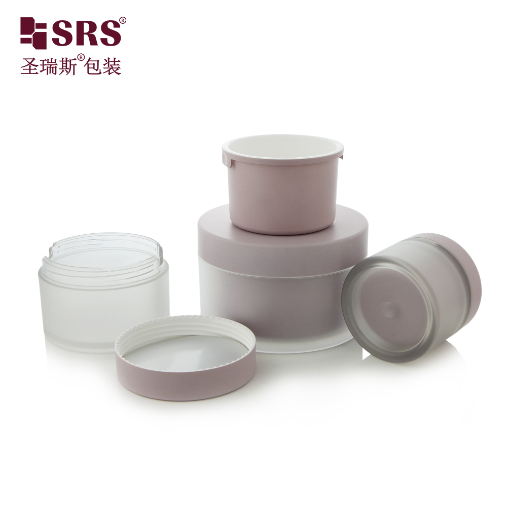 New Arrivals Pretty Purple Cosmetics Replaceable Jar 50g 100g 240g for Skincare Cream