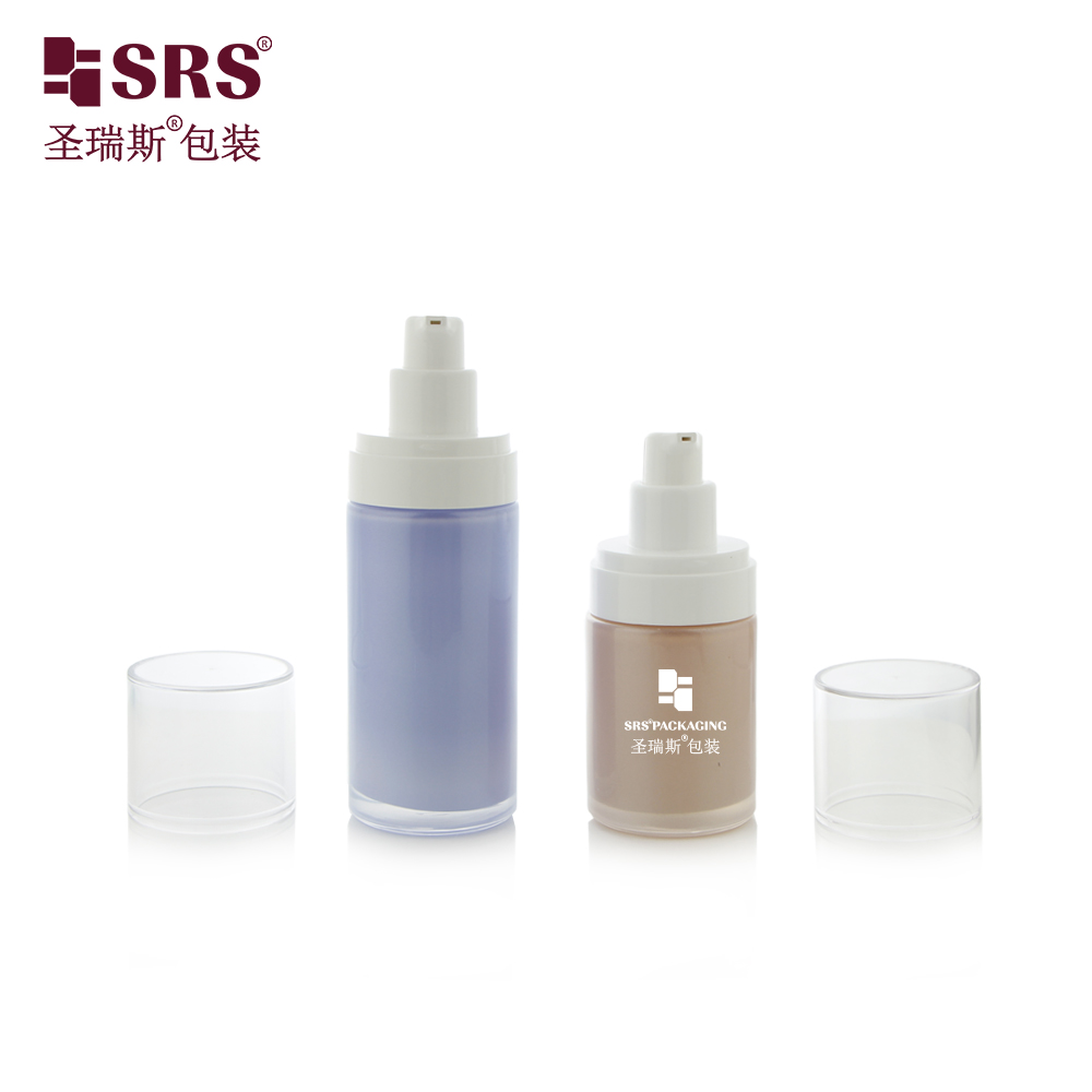 Glass Cosmetic Packaging 15ml 30ml 50ml Empty Pump Replaceable Airless Bottle 