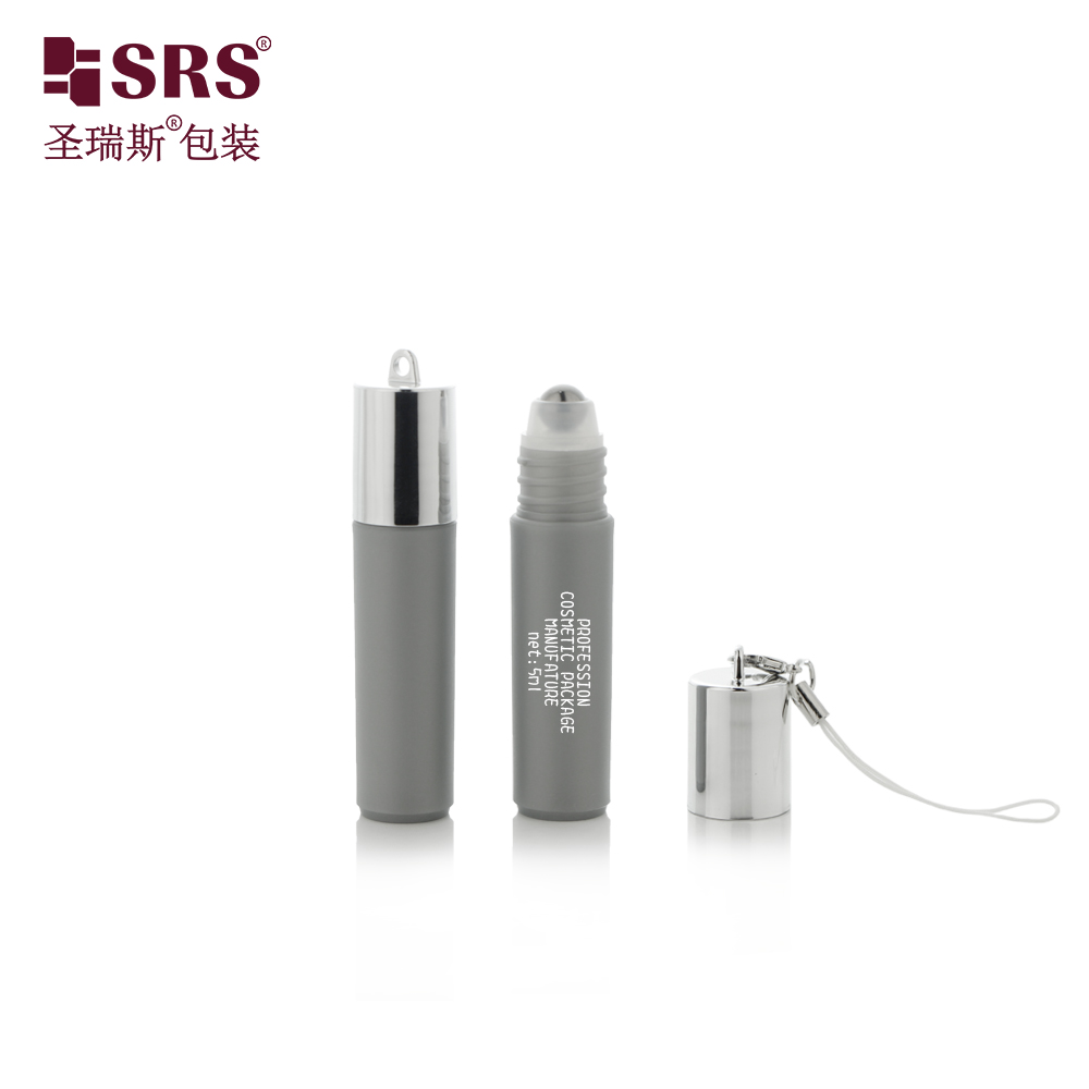 5ml PP Plastic Roll on Bottle for Perfume Skin Care Serum with Metal Roller