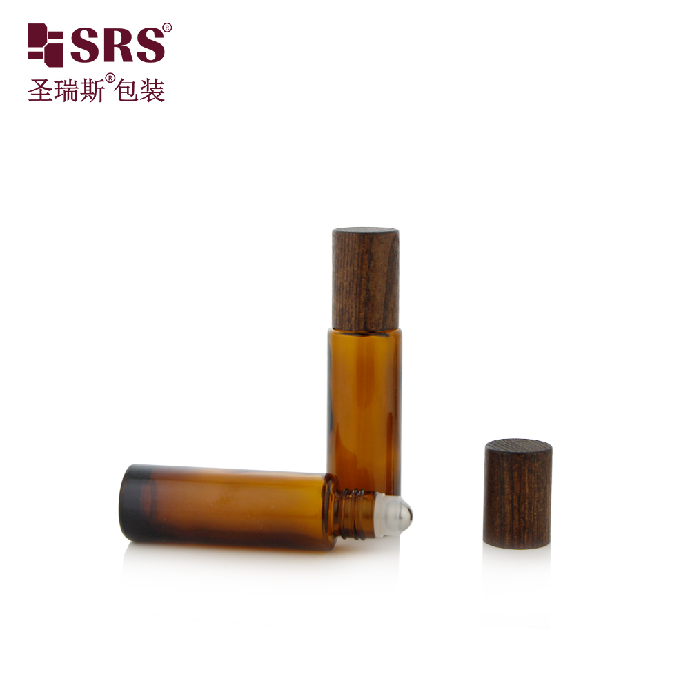 Glass Essential Oil Roll on Applicator Molded Glass Roller Bottle for Skincare