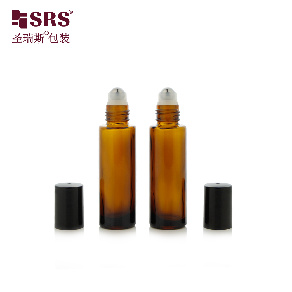 Glass Essential Oil Roll on Applicator Molded Glass Roller Bottle for Skincare