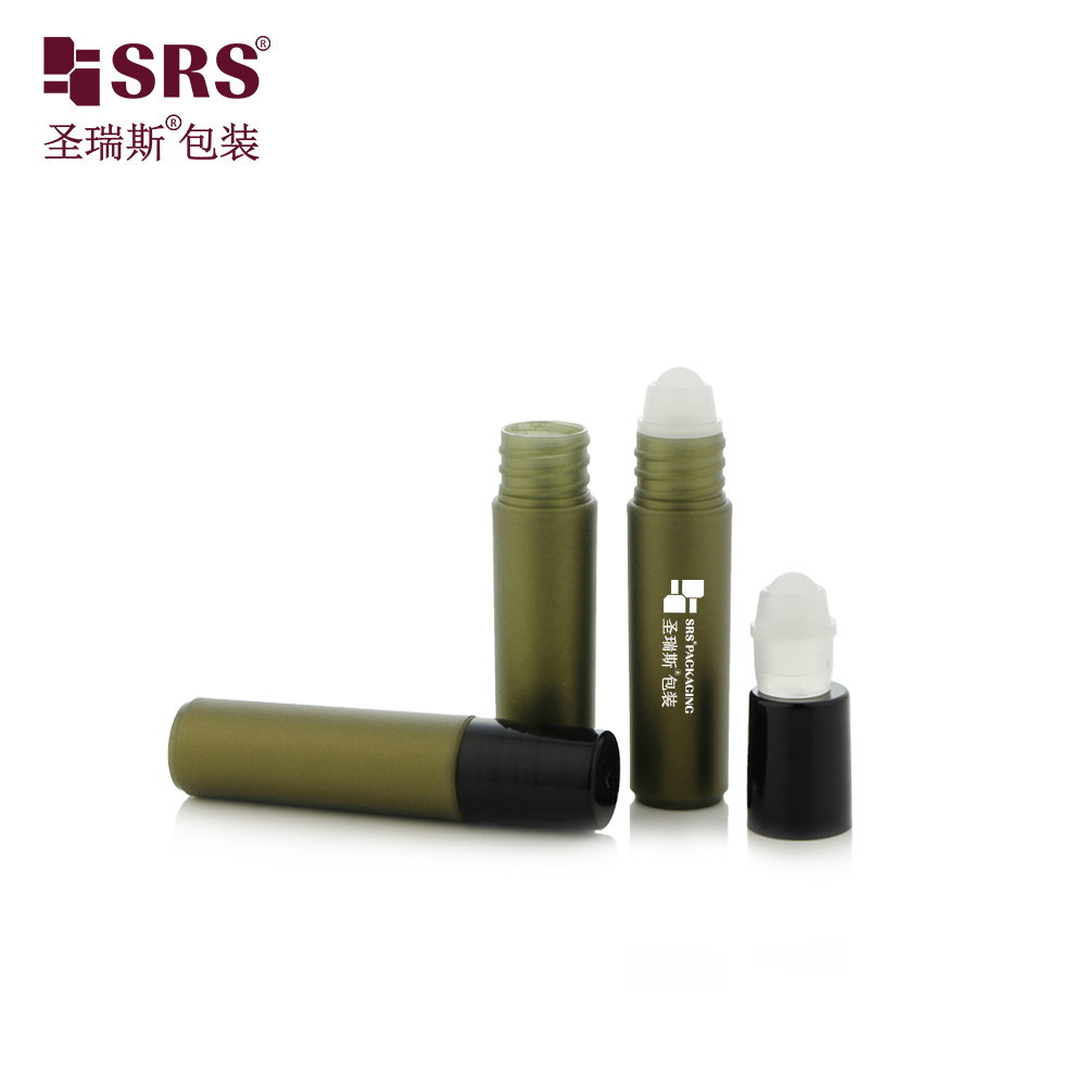 5ml Empty PP Plastic Roller Bottle Grey Color Container for Essential Oil Tester Packaging 