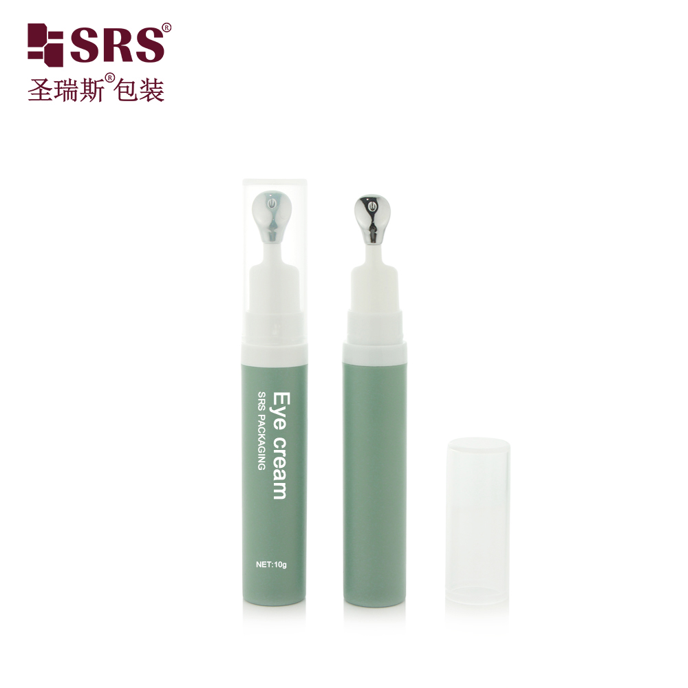 PP Airless Roll on Bottle with Painting Gradient Gold for Lip Eye Skincare
