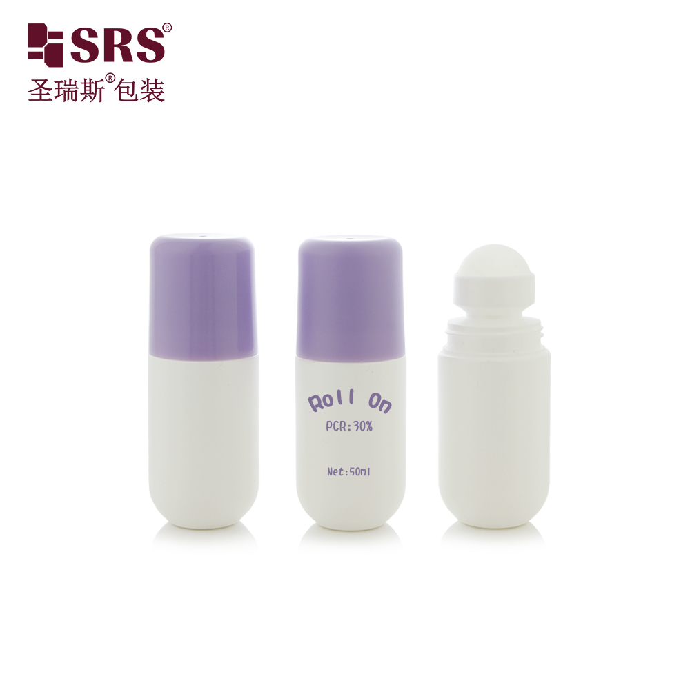 RPPA-50ml Round Bottom Cute Capsule-type PP Roller Bottle for Deodorant