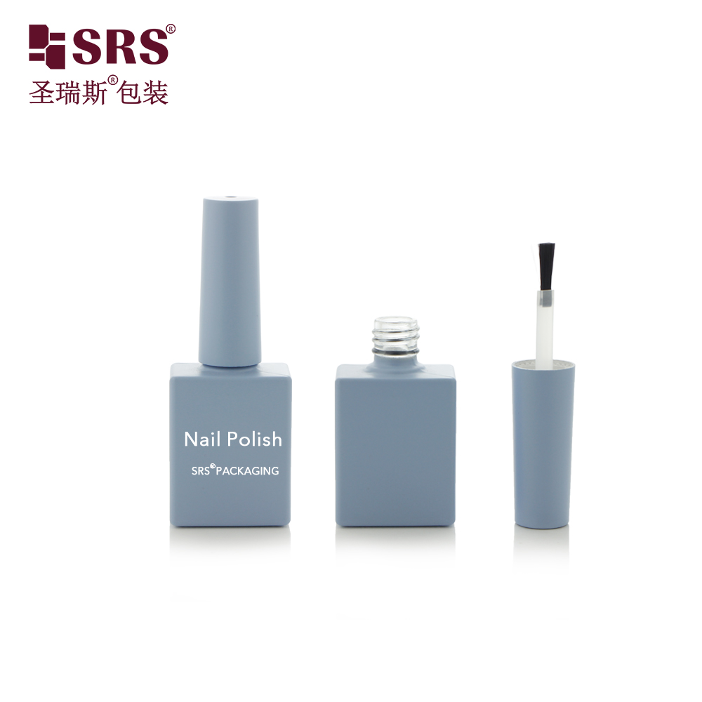 10ml Custom Empty Factory Price Blue Glass Empty UV Gel Nail Polish Bottle 