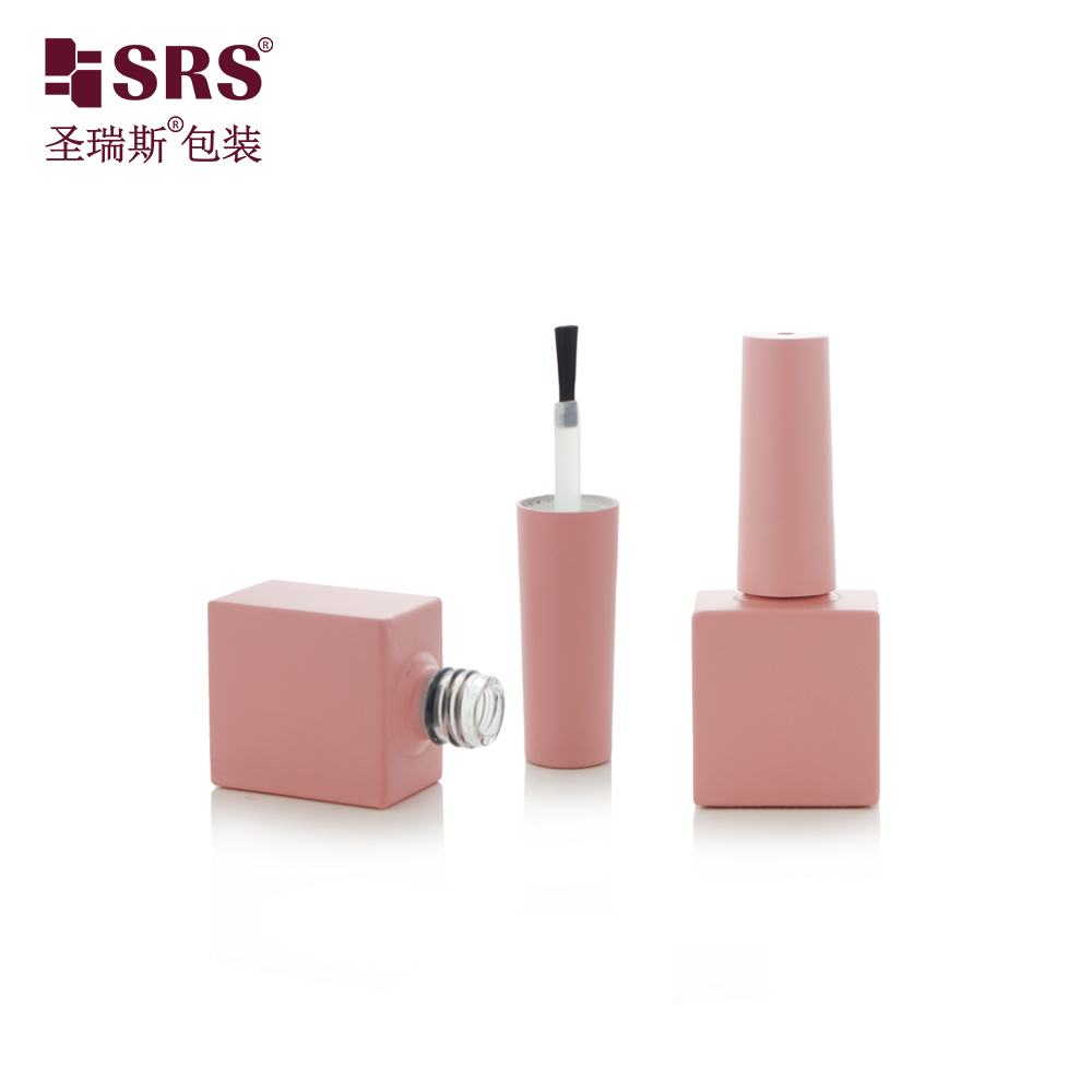 Wholesale Custom 10ml Empty Glass Cosmetic Gel Polish Bottle With Cap Brush 