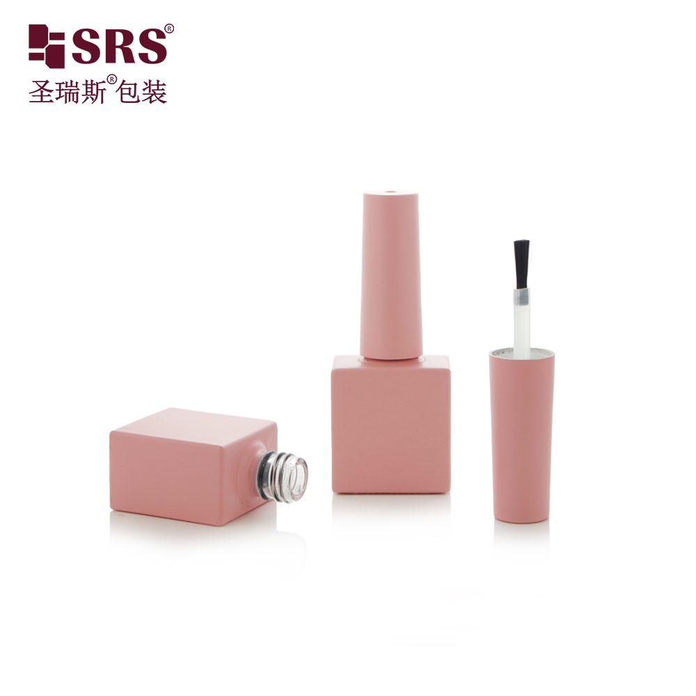 Wholesale Custom 10ml Empty Glass Cosmetic Gel Polish Bottle With Cap Brush 