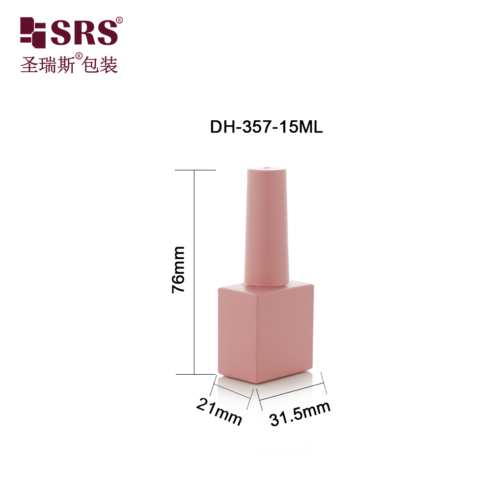 Wholesale Custom 10ml Empty Glass Cosmetic Gel Polish Bottle With Cap Brush 