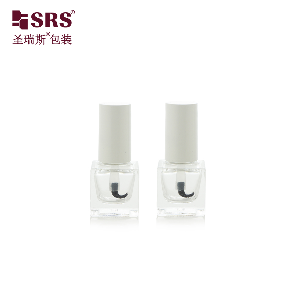 Clear Glass Nail Oil Bottles Empty Glass Bottles Containers with Brush 