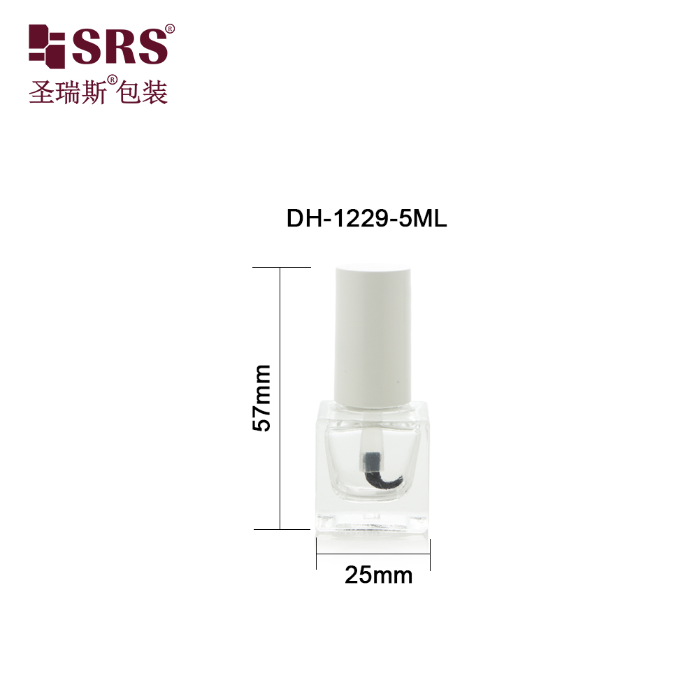 Clear Glass Nail Oil Bottles Empty Glass Bottles Containers with Brush 