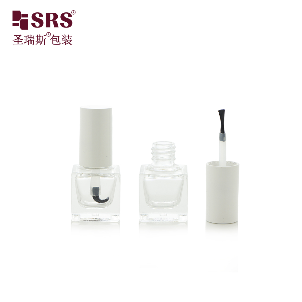 Clear Glass Nail Oil Bottles Empty Glass Bottles Containers with Brush 