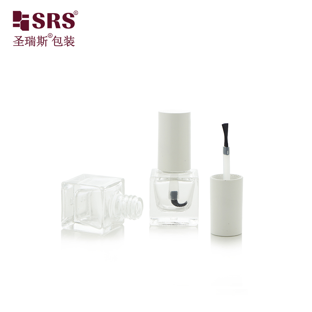 Clear Glass Nail Oil Bottles Empty Glass Bottles Containers with Brush 