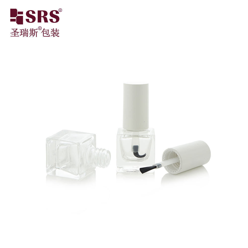Clear Glass Nail Oil Bottles Empty Glass Bottles Containers with Brush 