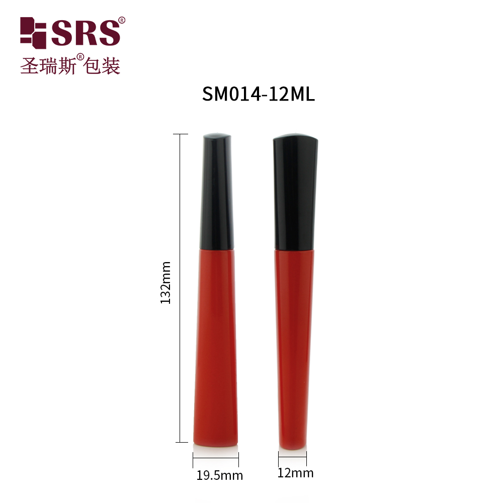 12ml Mascara Packaging False Eyelash Red Bottle Mascara Tube for Private Labe