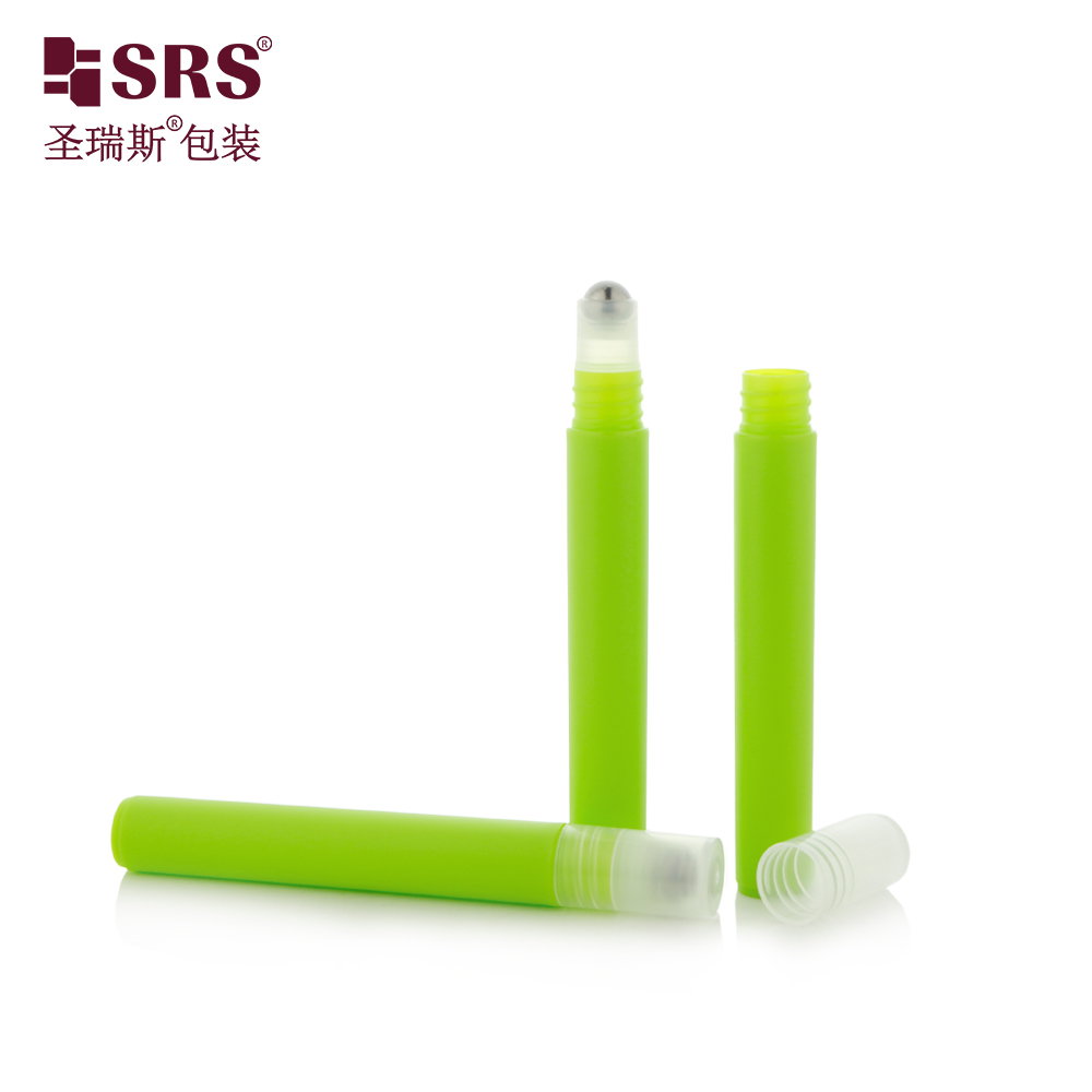 10ml Perfume Bottles Small Size Roll on Bottle Cosmetic Packing Plastic Steel Roller Bottles