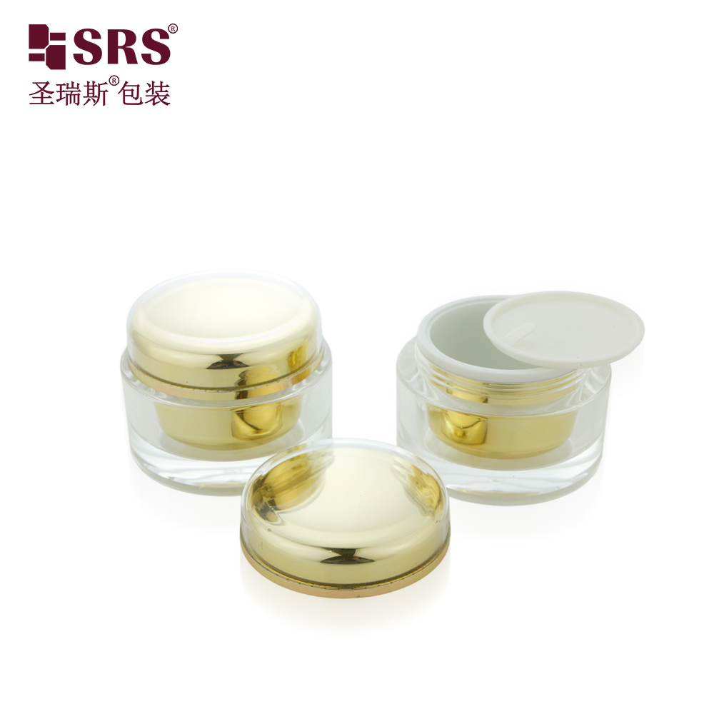 Hot-sell 100g Empty Plastic Cosmetic Eye shadow Cream Acrylic Cosmetic Jar Round Sample Jar
