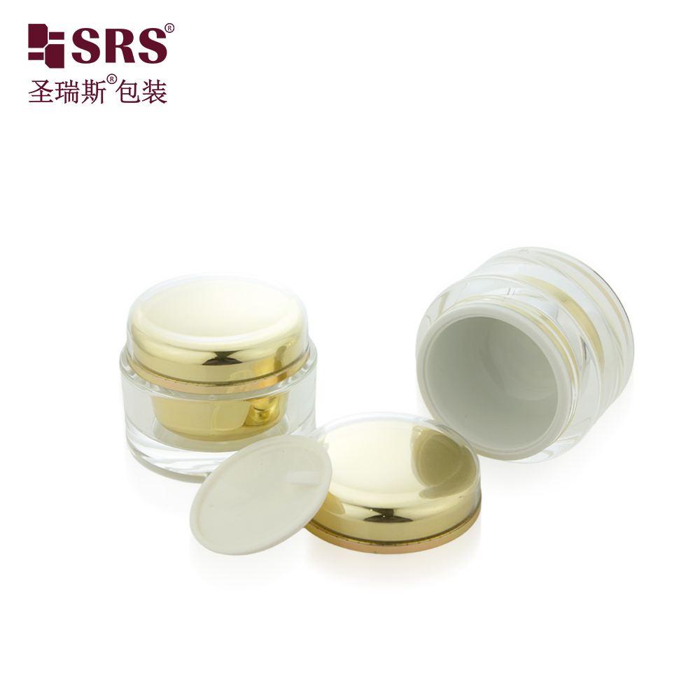 Hot-sell 100g Empty Plastic Cosmetic Eye shadow Cream Acrylic Cosmetic Jar Round Sample Jar