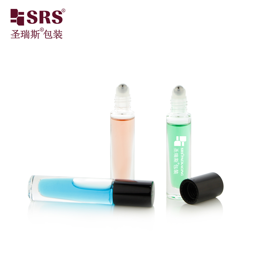 Thickness Base 5ml 10ML Gradient Glass Roll on Bottle With Custom Color Aluminum Cap