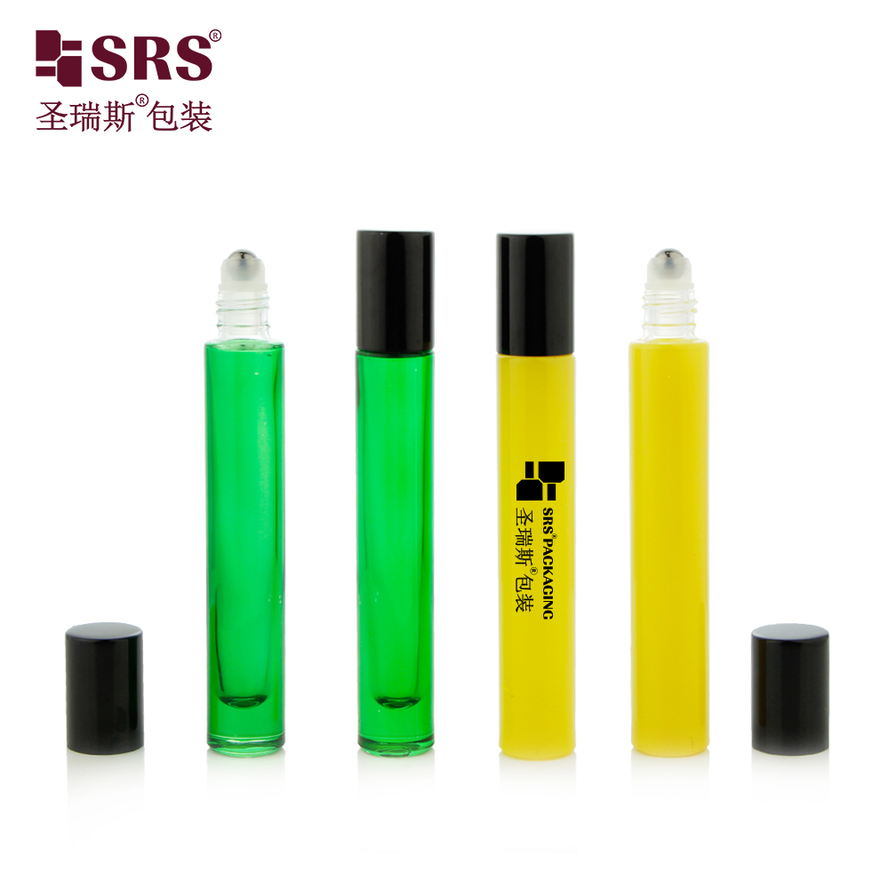 Thickness Base 5ml 10ML Gradient Glass Roll on Bottle With Custom Color Aluminum Cap