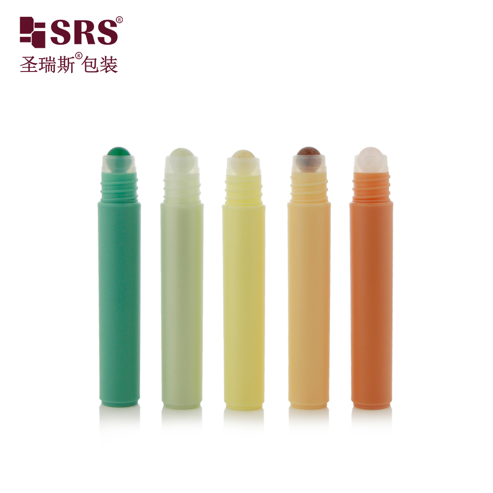 Hot Sale Skincare Serum Refreshing Lip Serum Roll on Bottle with Jade Ball 