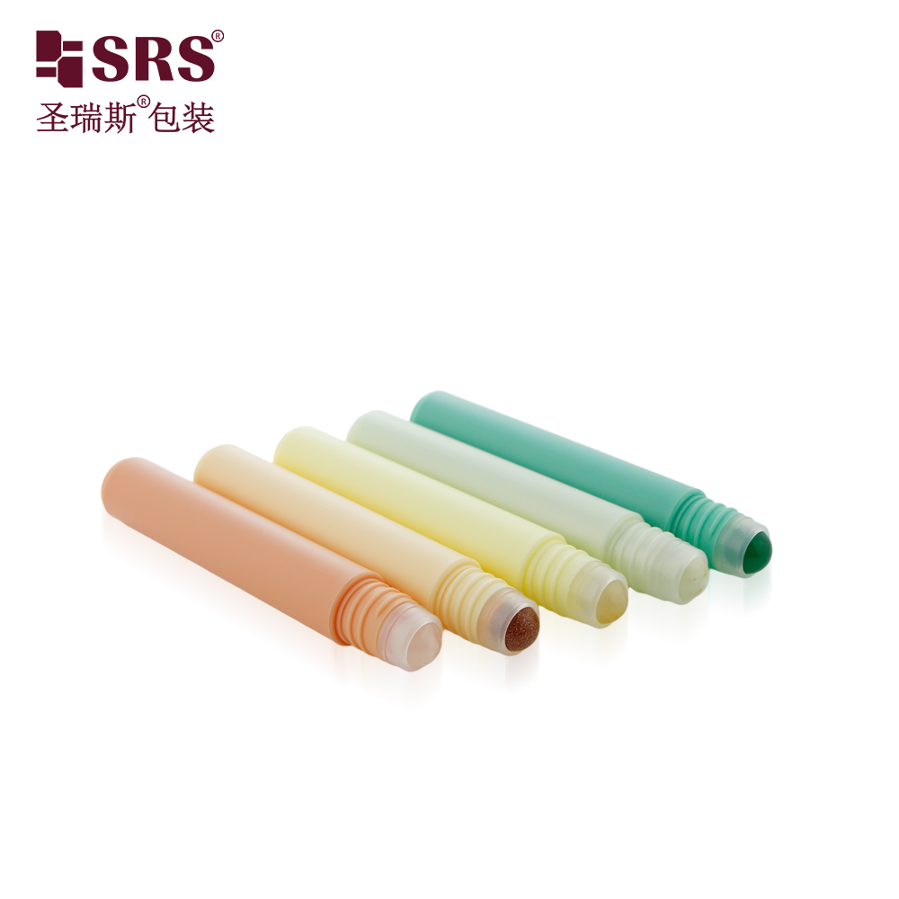 Hot Sale Skincare Serum Refreshing Lip Serum Roll on Bottle with Jade Ball 