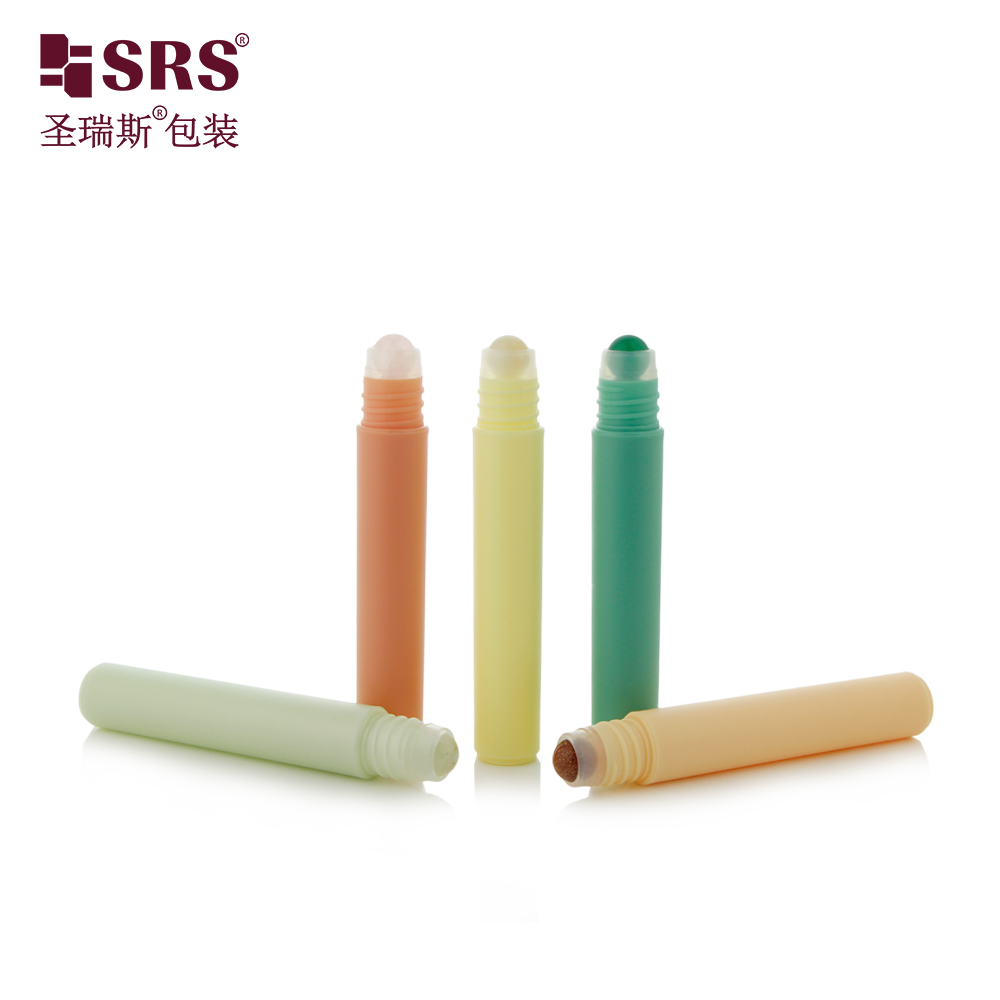 Hot Sale Skincare Serum Refreshing Lip Serum Roll on Bottle with Jade Ball 