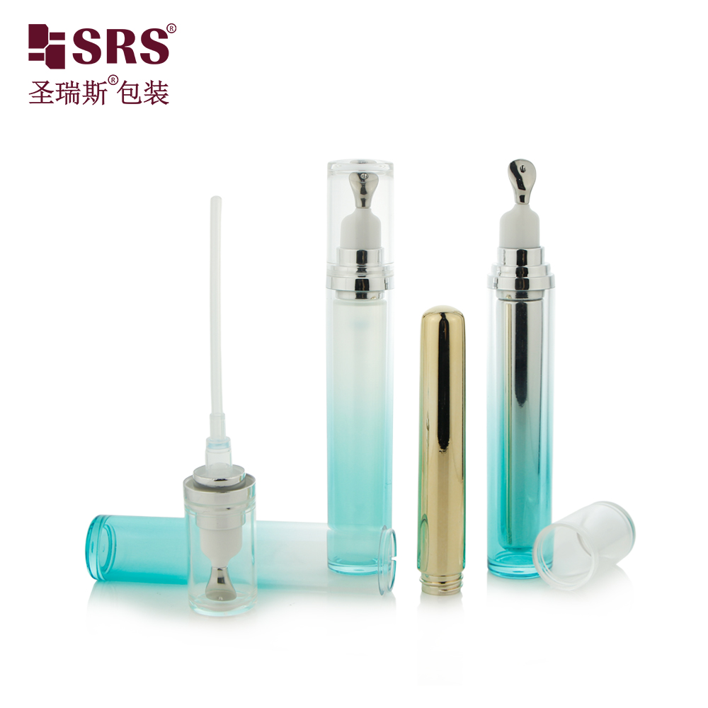 No Leakage 15ml Double Layer Acrylic Press Roller Bottle for Eye Cream Eye Serum