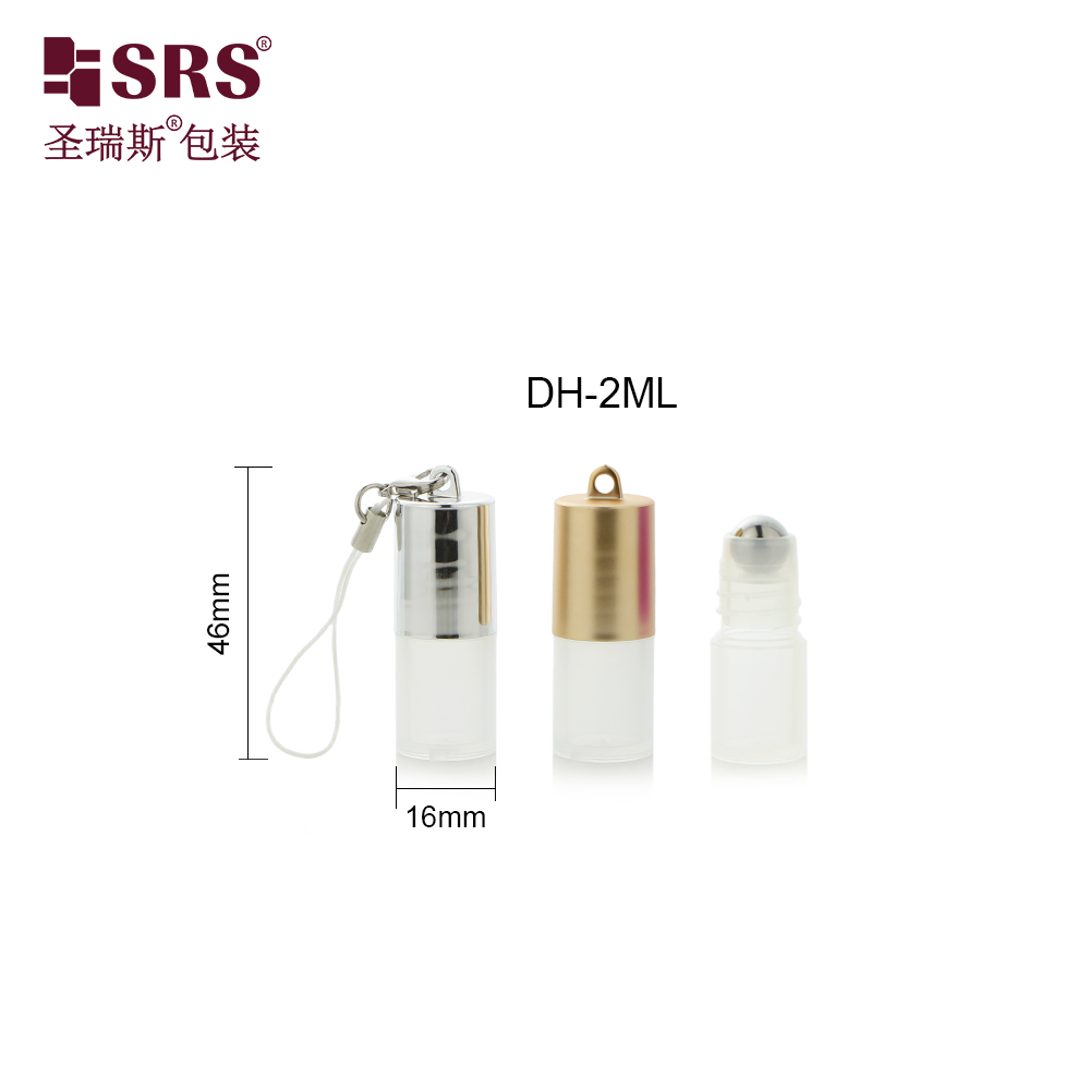 Wholesale Perfume Oil Empty PP Plastic Roller Bottles with Steel Ball and Ring Cap