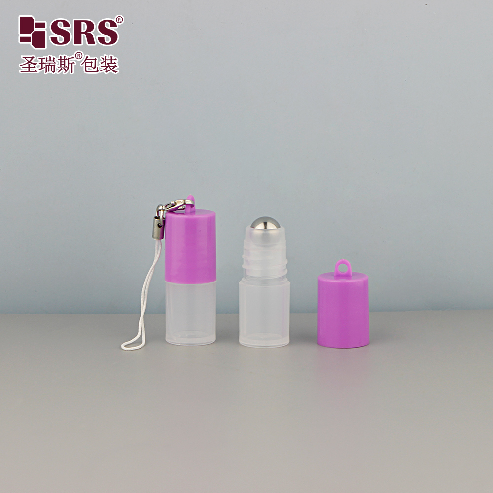 Wholesale Perfume Oil Empty PP Plastic Roller Bottles with Steel Ball and Ring Cap