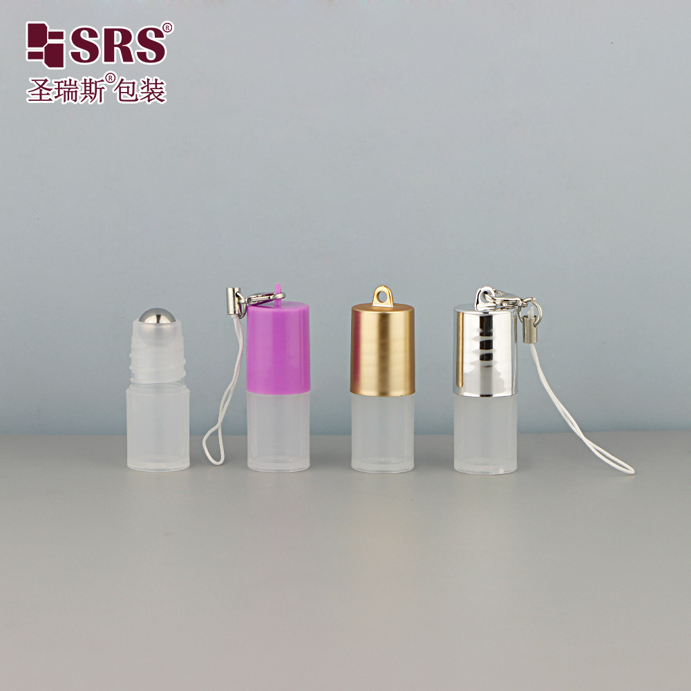 Wholesale Perfume Oil Empty PP Plastic Roller Bottles with Steel Ball and Ring Cap