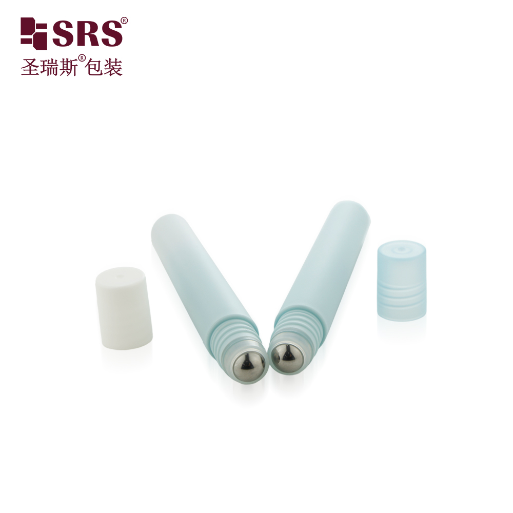 Cosmetic Essential Oil Roller Bottle Packaging Container Plastic 10ml Roll on Bottle With Plastic Roller