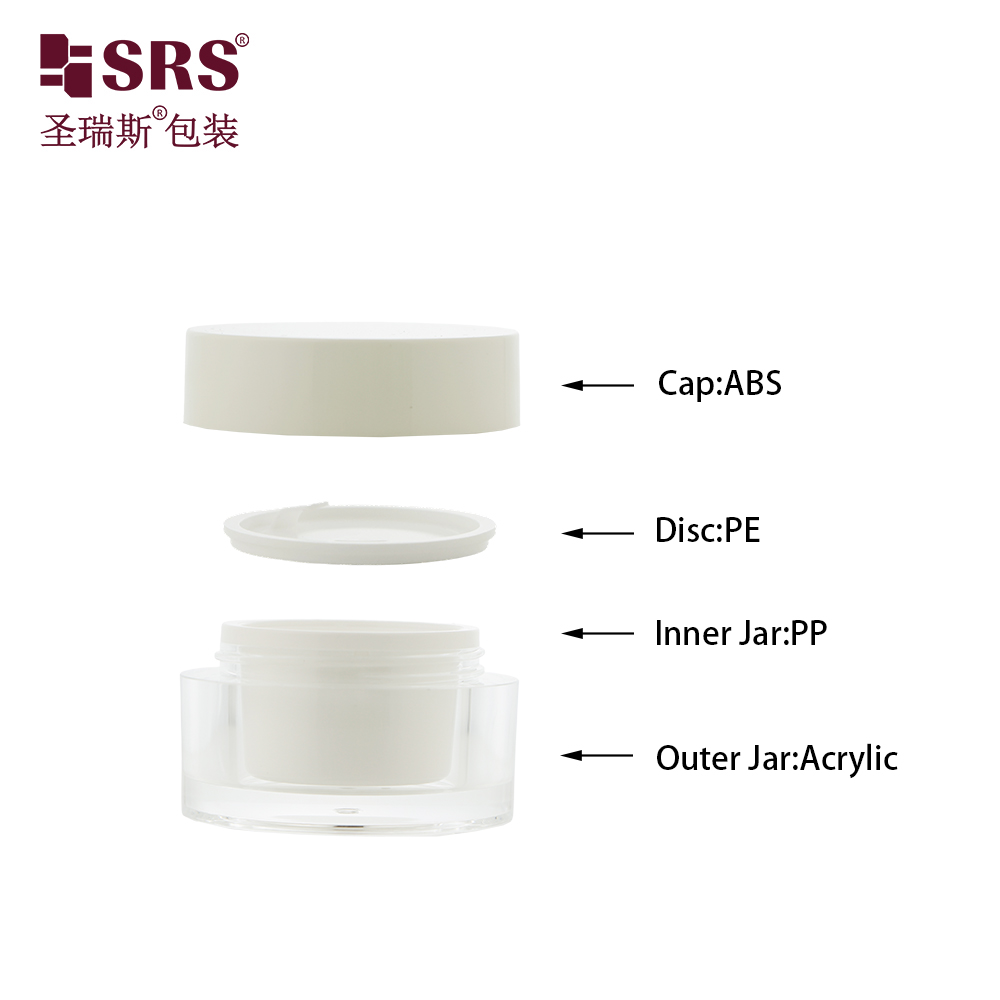 15g 30g 50g 80g 100g Empty High End Luxury Plastic Jar for Caviar Cream