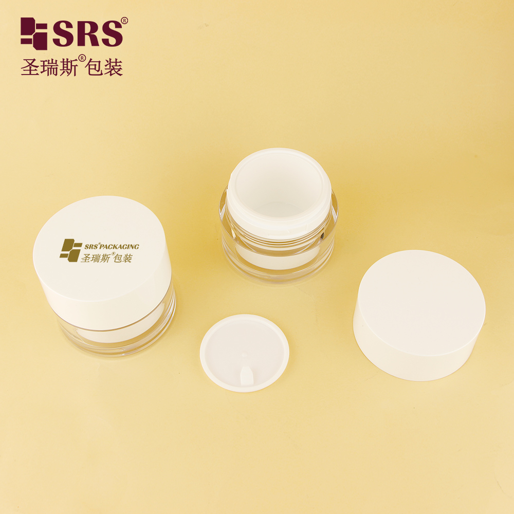 Eco Friendly Empty Container Cosmetic Packaging 50ml Replaceable Skincare Cream Jar 