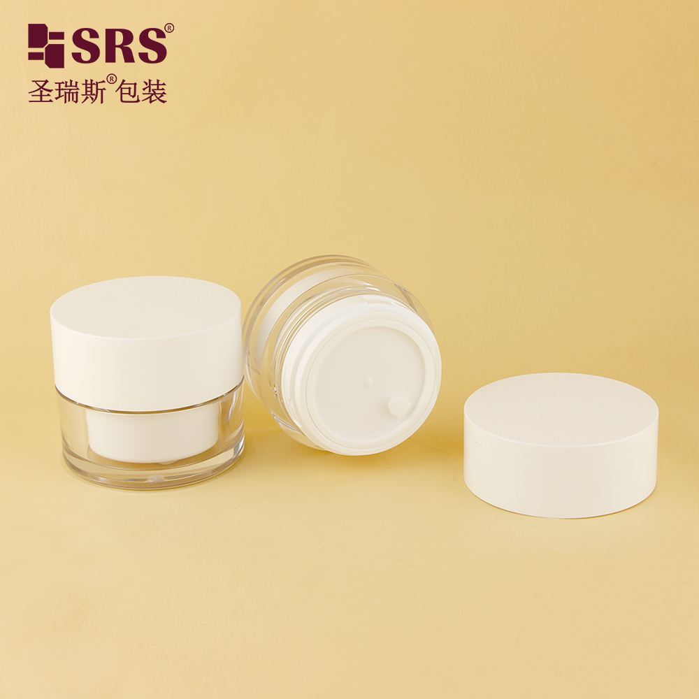 Eco Friendly Empty Container Cosmetic Packaging 50ml Replaceable Skincare Cream Jar 