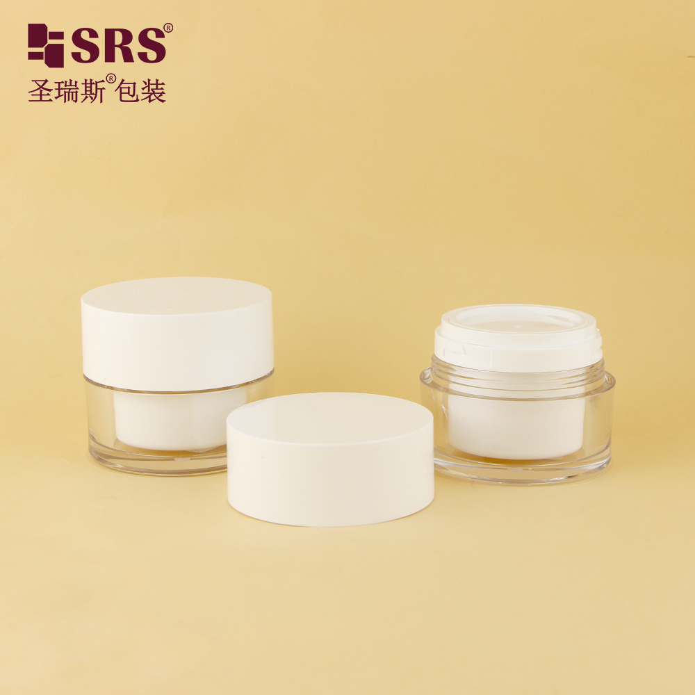 Eco Friendly Empty Container Cosmetic Packaging 50ml Replaceable Skincare Cream Jar 