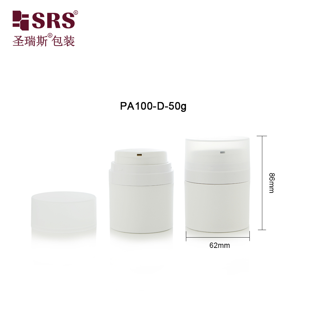 Cosmetic Plastic 50g Eye Cream Face Cream Jar with Lid Custom Color Container Packaging 