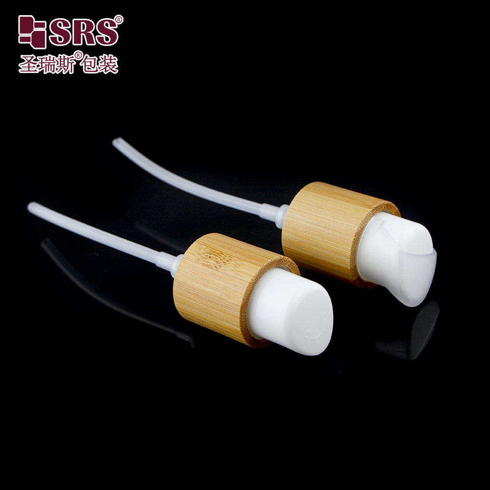Luxury Recyclable N24/410 Screw-On Bamboo Lotion Pump Lid 