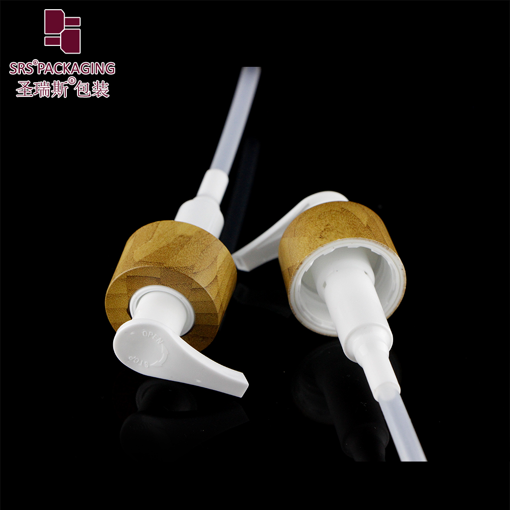 Lotion Pump 28mm Bamboo Treatment Pump Cosmetic Serum Pump for Cosmetic Packaging