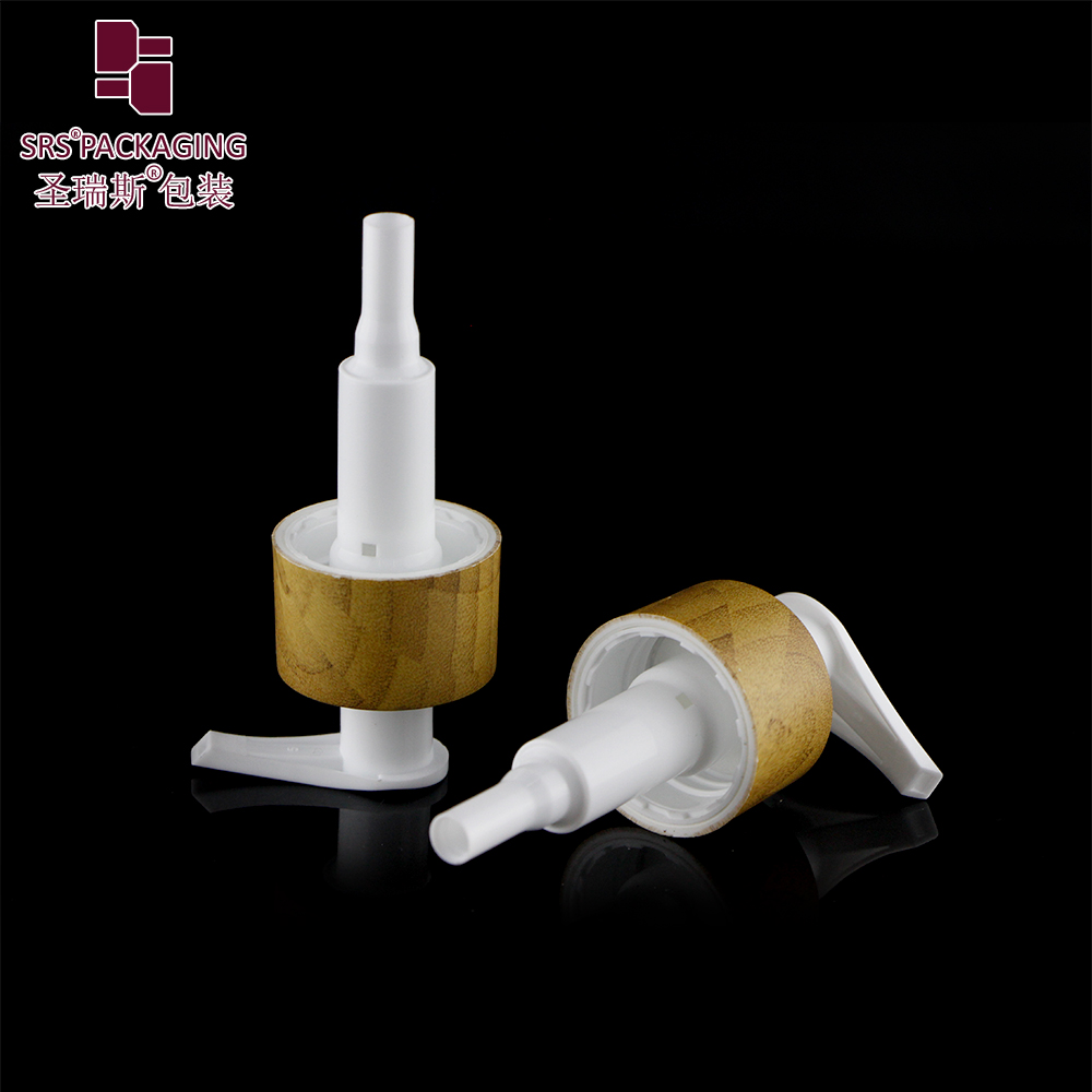 Lotion Pump 28mm Bamboo Treatment Pump Cosmetic Serum Pump for Cosmetic Packaging