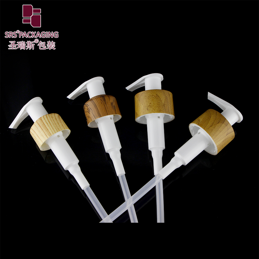 Lotion Pump 28mm Bamboo Treatment Pump Cosmetic Serum Pump for Cosmetic Packaging