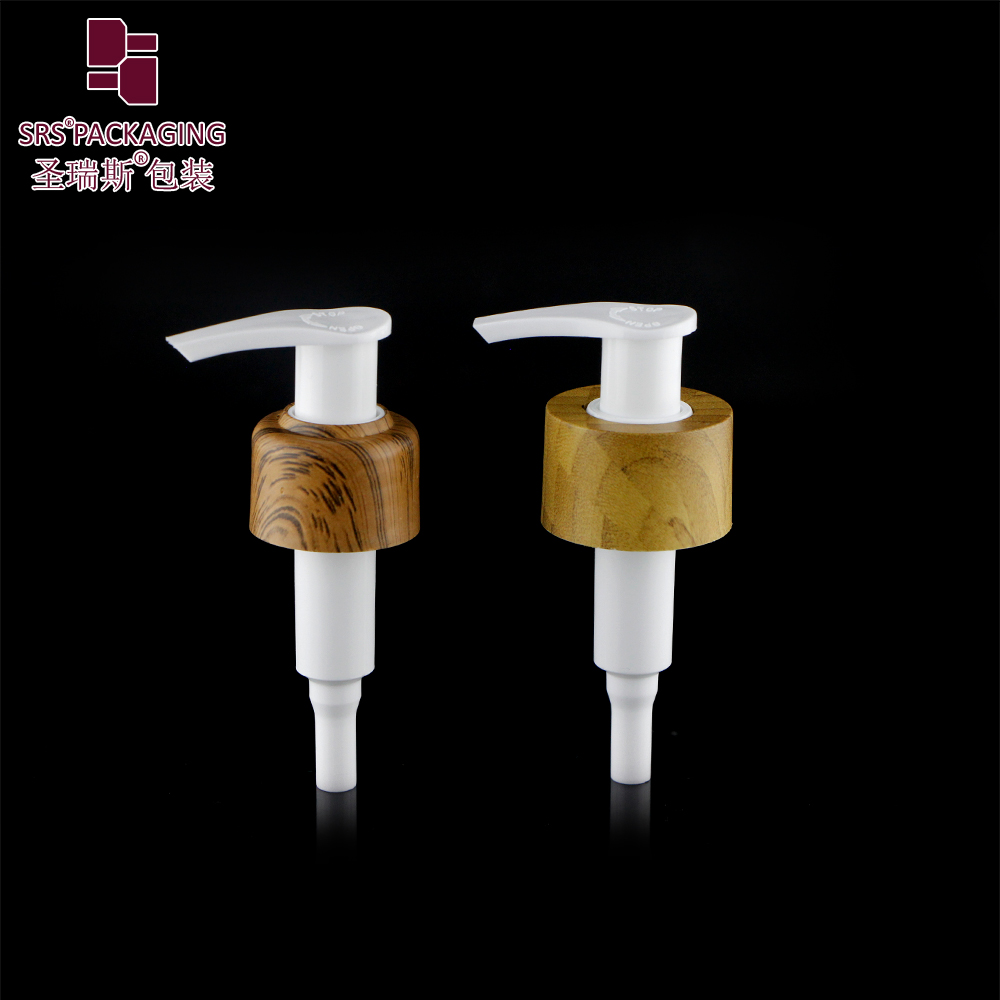 Lotion Pump 28mm Bamboo Treatment Pump Cosmetic Serum Pump for Cosmetic Packaging