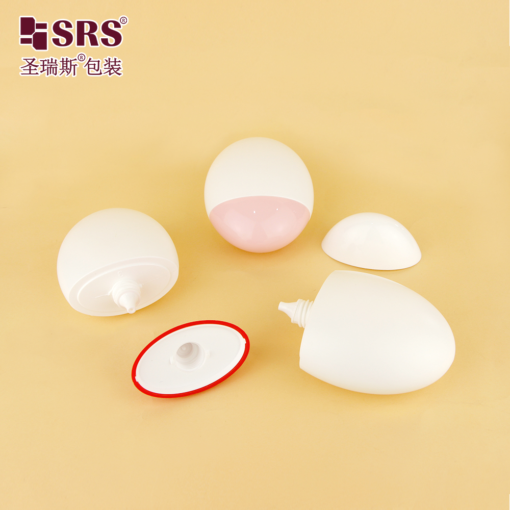 Skin Care Packaging 50ml Sunscreen Bottle Screw Cap Squeeze Lotion Cream Bottle With Silver Lid