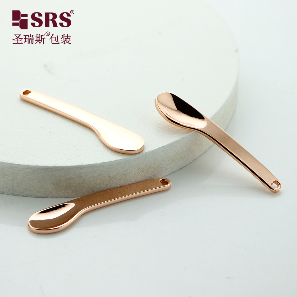 Cosmetic Face Mask Silver Gold Rose Gold Metal Makeup Spatula Mini Spoon Beauty Scoop