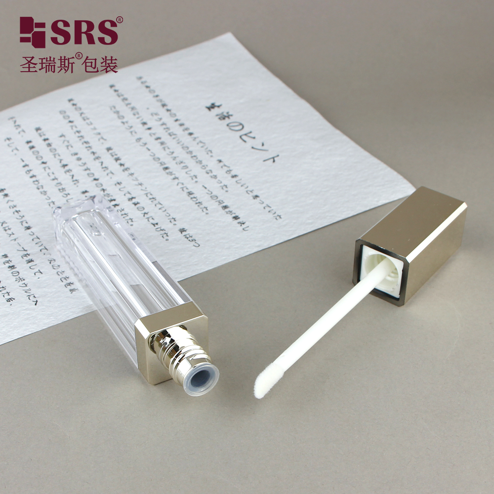 Wholesale Cosmetic Lip Gloss Bottle Black White Lip Gloss Tube