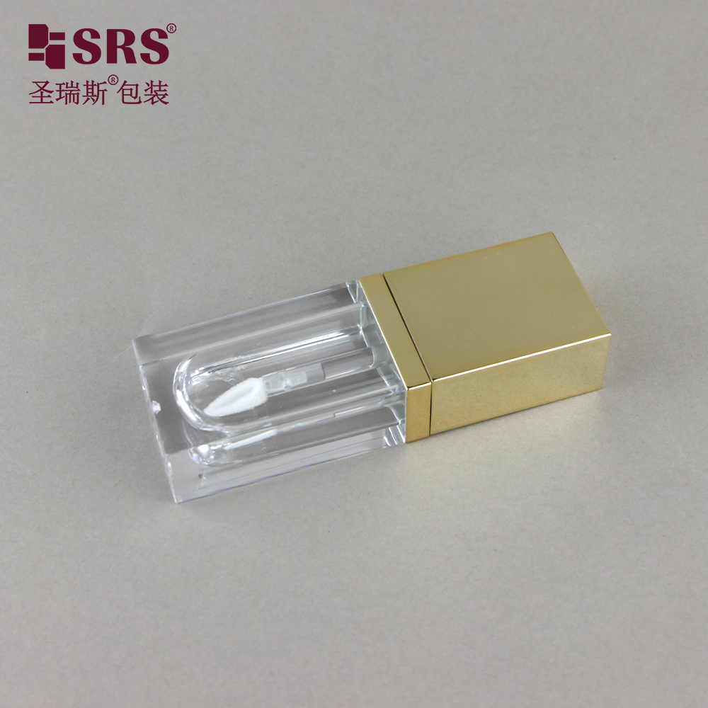 Gold Luxury Clear Custom Logo Lip Gloss Containers Packaging Cosmetics Lip Gloss Tubes 