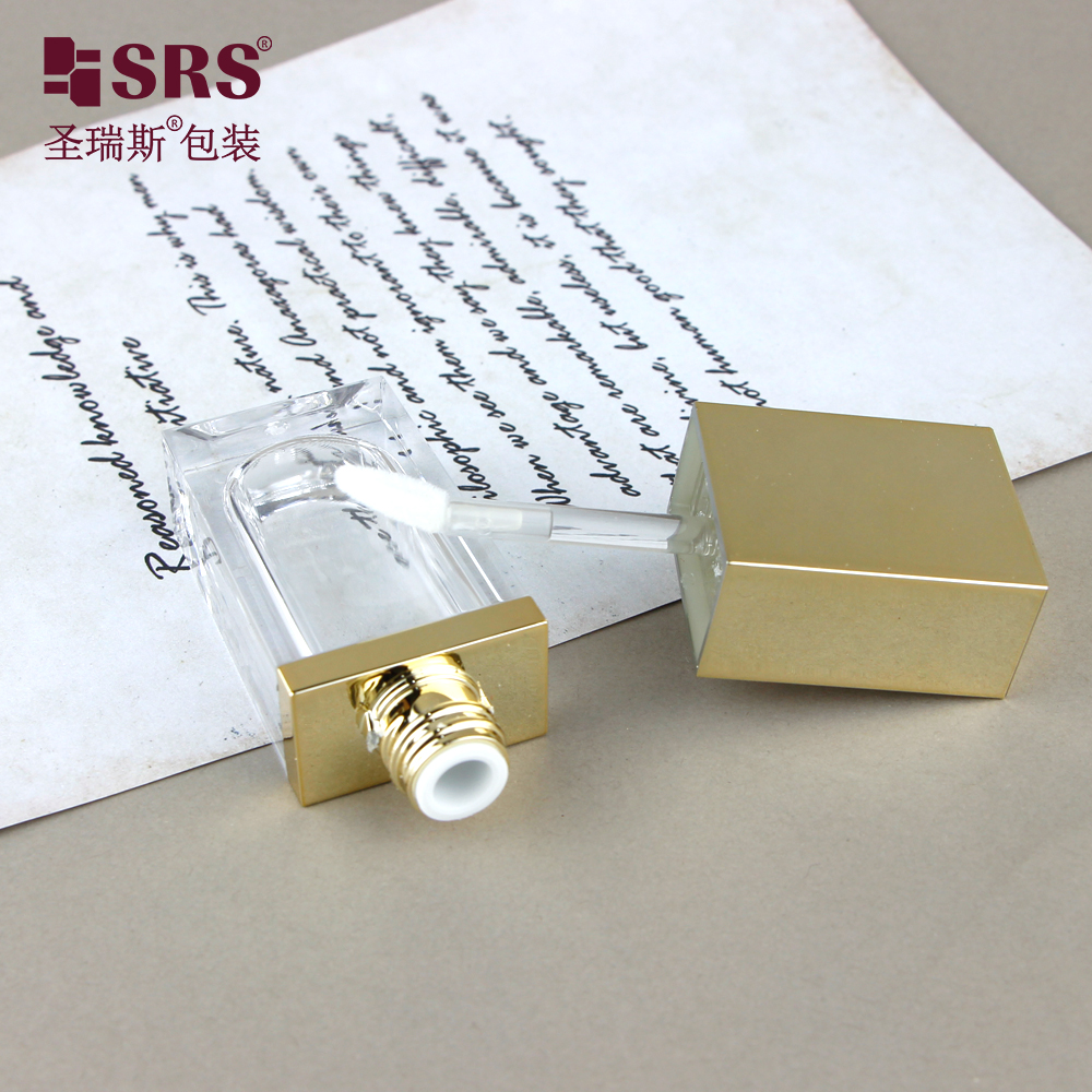 Gold Luxury Clear Custom Logo Lip Gloss Containers Packaging Cosmetics Lip Gloss Tubes 