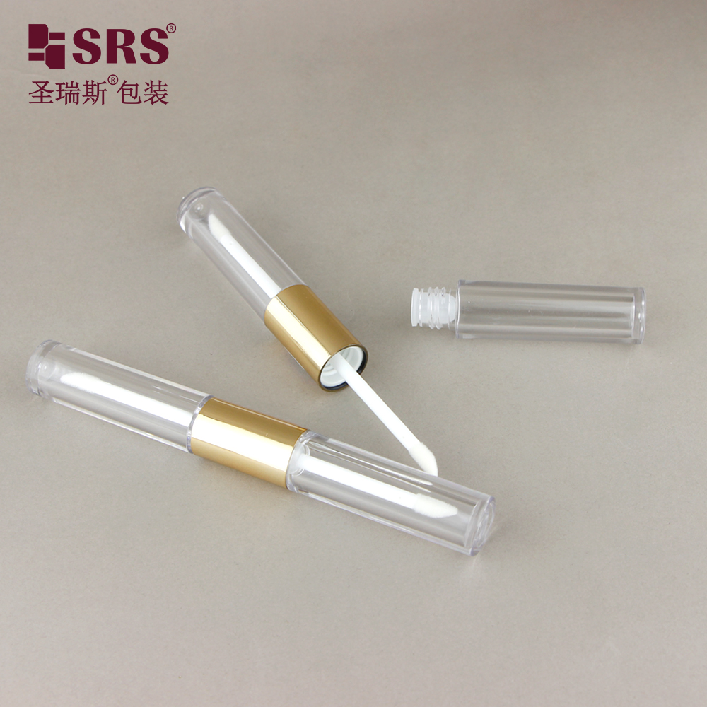 New Product Luxury Lip Gloss Tubes Custom Empty Clear Lipgloss Tube Double-ended Lip Gloss Tube