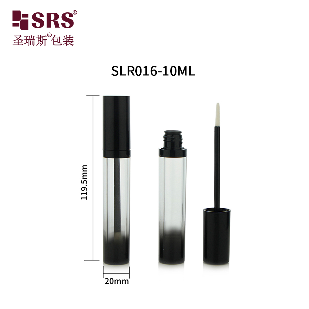 10ml Luxury Empty Lip Gloss Tubes Unique Round Shape Cosmetic Lipstick Packaging with Wands