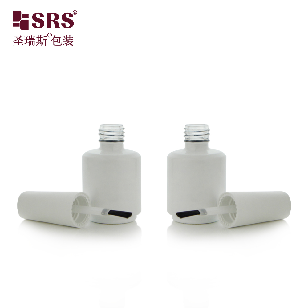 Wholesale Empty White Custom Capacity 15ml Glass Nail Polish Bottles with Screw Cap 